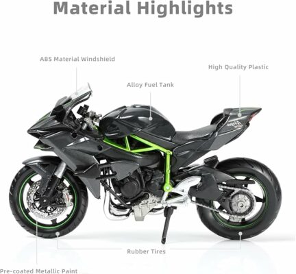 Compatible for Kawasaki Ninja H2R Motorcycle Model Toy Die-cast Metal