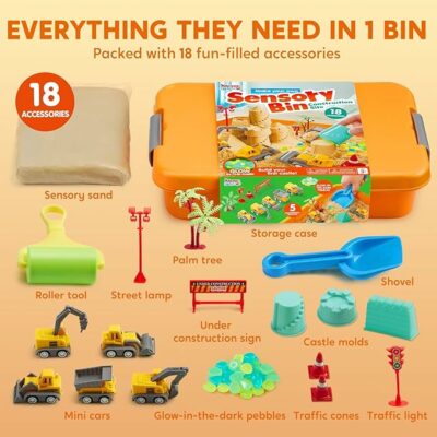 Construction Sensory Bin for Toddlers Building kit