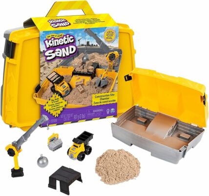 Construction Site Folding Sandbox with 2lbs Play Sand & Toy Truck