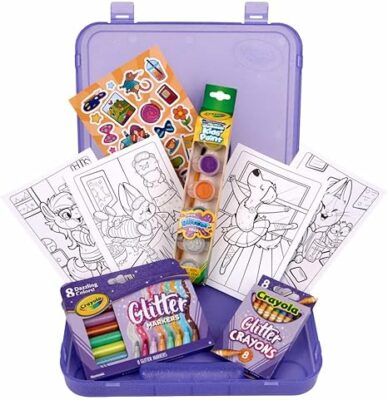 Crayola Glitter Art Kit 50+ Pcs Glitter Crayons & Coloring Supplies
