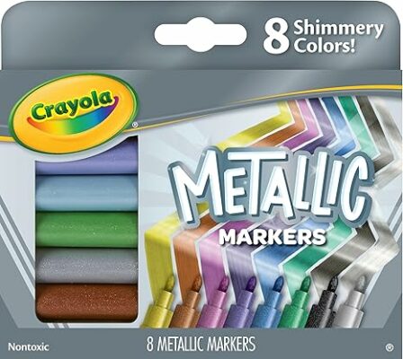 Crayola Metallic Markers Art Supplies 8 Count