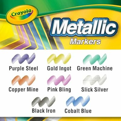 Crayola Metallic Markers Art Supplies 8 Count