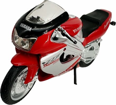Die Cast Motorcycle Red Yamaha 2001 1:18 Scale