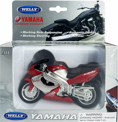 Die Cast Motorcycle Red Yamaha 2001 1:18 Scale