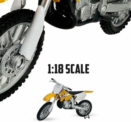 Die Cast Motorcycle Yellow Suzuki