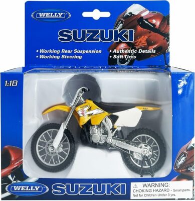 Die Cast Motorcycle Yellow Suzuki