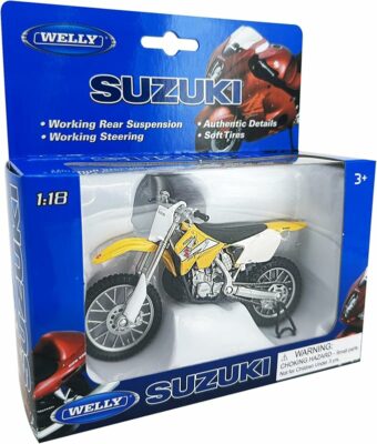 Die Cast Motorcycle Yellow Suzuki