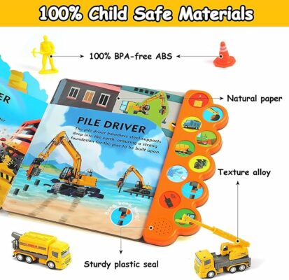 Dig It! Dump It! Build It! Construction Board Book with Toys