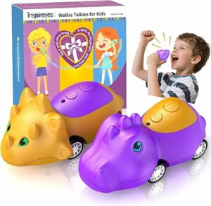 Dinosaur Walkie Talkies And Car for Kids Rechargeable