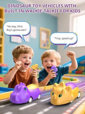 Dinosaur Walkie Talkies And Car for Kids Rechargeable