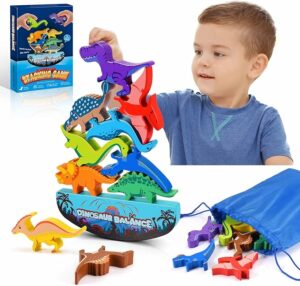 Dinosaur Wooden Stacking Montessori Toys for Kids