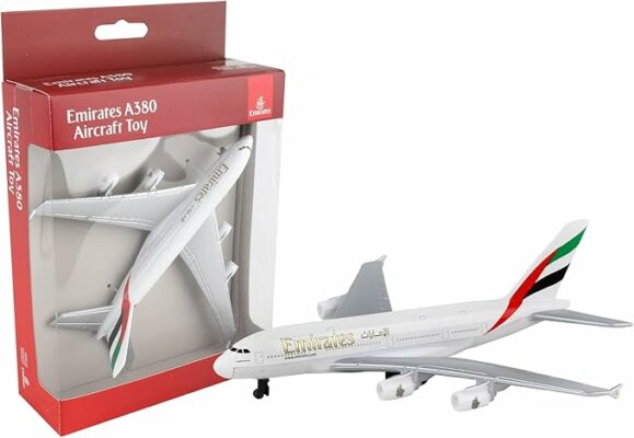 Emirates A380 Die Cast Metal Model Airplane Toy with Plastic Parts
