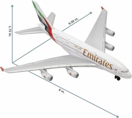 Emirates A380 Die Cast Metal Model Airplane Toy with Plastic Parts