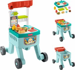Fisher Price Baby Push Toy 4 in 1 Snack Cart Walker Learning Activity