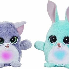 FurReal Fuzzalots Kitty and Bunny Color Change Interactive Feeding Toy