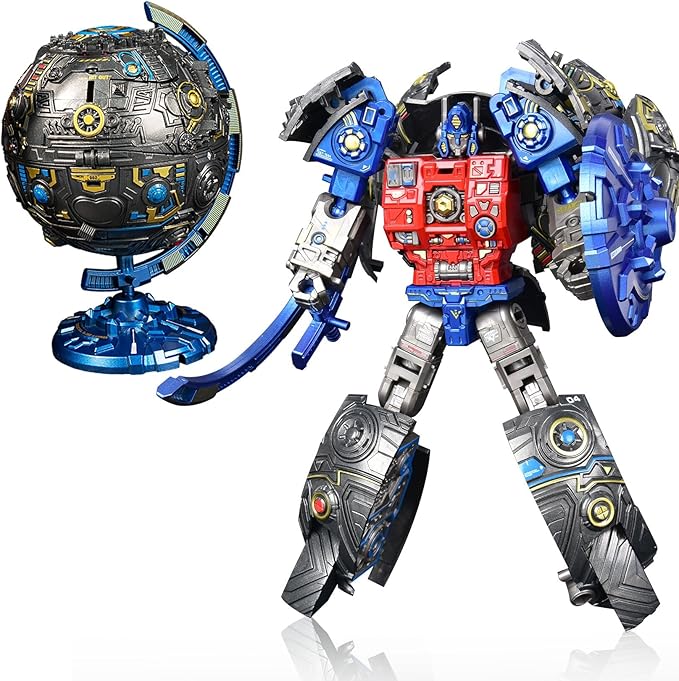 Globe Transforming Toy Transform into Robot Action Figure