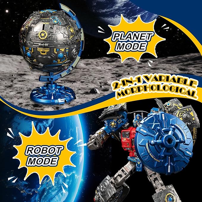 Globe Transforming Toy Transform into Robot Action Figure Globe Transforming Toy Transform into Robot Action Figure