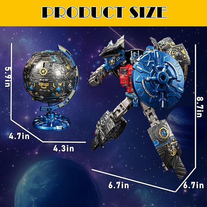 Globe Transforming Toy Transform into Robot Action Figure Globe Transforming Toy Transform into Robot Action Figure