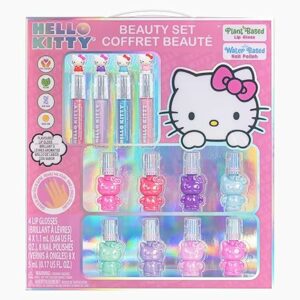 Hello Kitty Nail Polish and Lip Gloss Kids Makeup Set for Girls