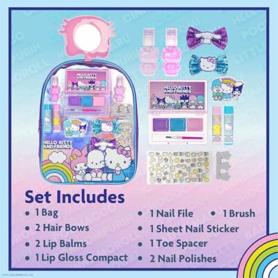 Hello Kitty and Friends Makeup Filled Backpack Set