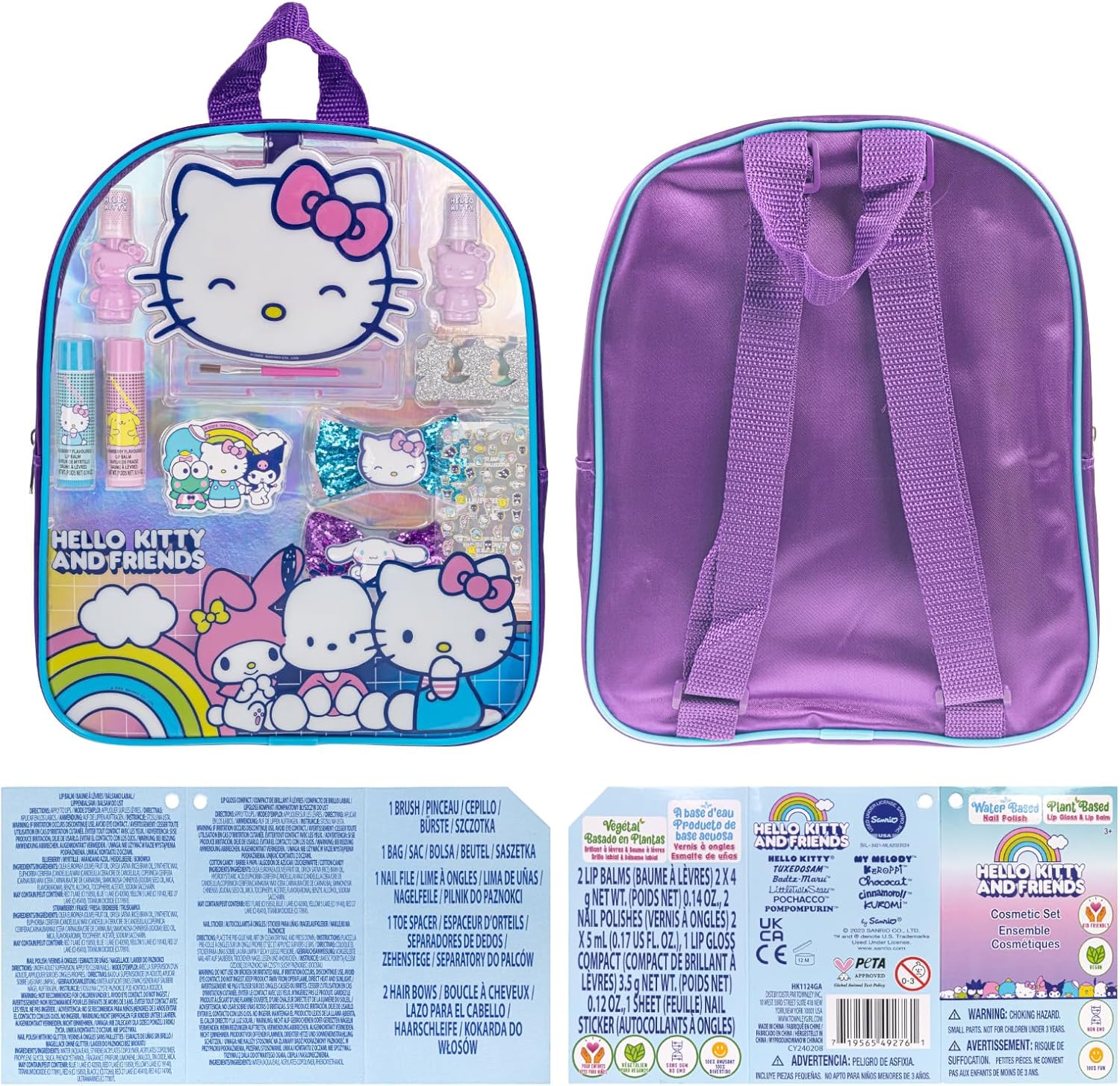 Hello Kitty and Friends Makeup Filled Backpack Set Hello Kitty and Friends Makeup Filled Backpack Set
