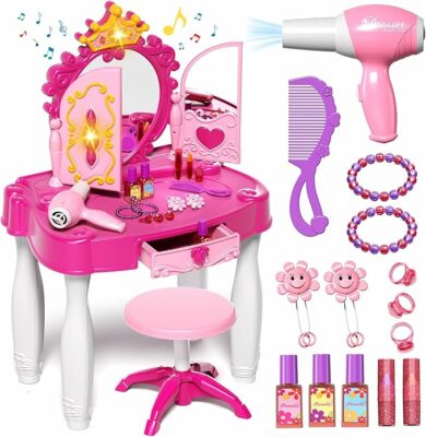 Kids Makeup Vanity Set with Accessories