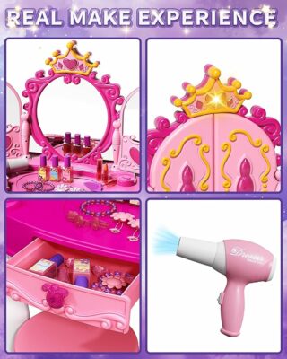 Kids Makeup Vanity Set with Accessories