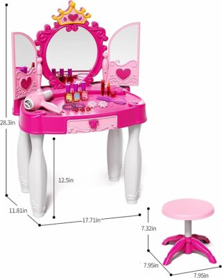 Kids Makeup Vanity Set with Accessories