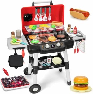 Kids Play Kitchen Toys BBQ Grill Playset