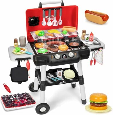 Kids Play Kitchen Toys BBQ Grill Playset