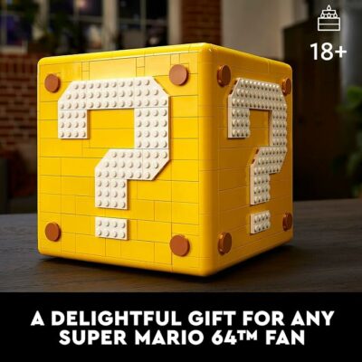 LEGO Super Mario 64 Question Mark Block Building Set Video Game Model Set