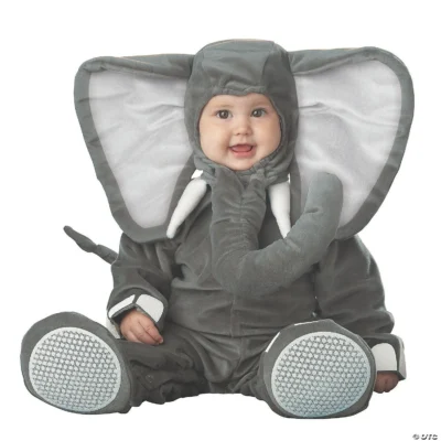 Lil Elephant Fancy Dress Costume for Babies with Zippered Bodysuit