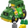 MEGA BLOKS John Deere Lil’ Tractor with 6 Pieces and Storage Blocks Toy Set