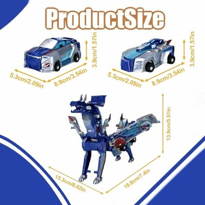 Magnetic car Transformer Toy Transform into Dinosaur Robot Car Set