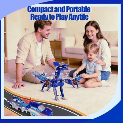 Magnetic car Transformer Toy Transform into Dinosaur Robot Car Set
