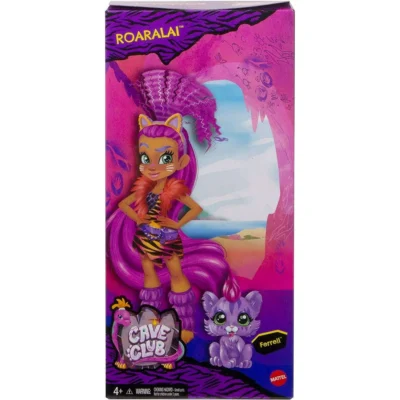 Mattel Cave Club Roaralai Doll Playset with Dinosaur Pet 5 Pieces