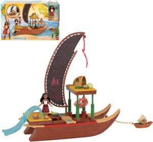 Mattel Disney Moana 2 Toy Playset with Floating Adventure Canoe