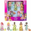 Mattel Disney Princess & Friends Set with 5 Posable Small Dolls