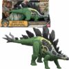 Mattel Jurassic World Dinosaur Figure Toy Stegosaurus with 2 Attack Action