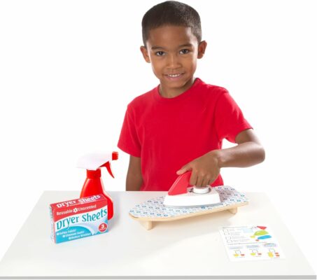 Melissa & Doug Laundry Basket Play Set with Wooden Iron and Accessories