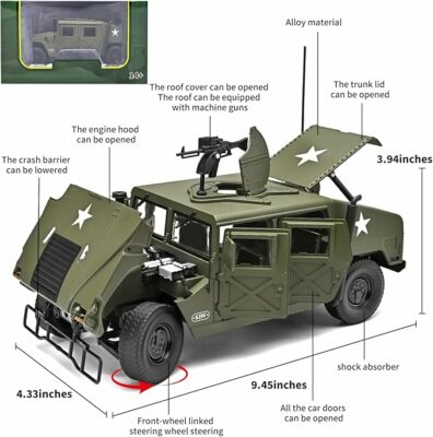 Military Vehicle Collectible Die-Cast Alloy Car Model