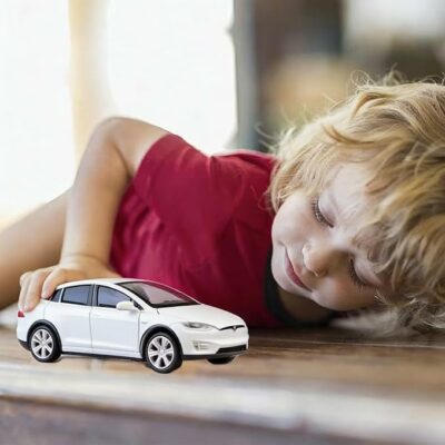 Model X, Pull Back Car Toys Alloy Vehicles with Lights and Sound