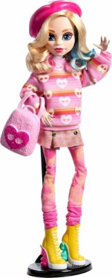 Monster High Doll Enid Sinclair Collectible in Pink Fashion with Beret
