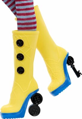 Monster High Skullector Doll Coraline Collectible in Yellow Raincoat