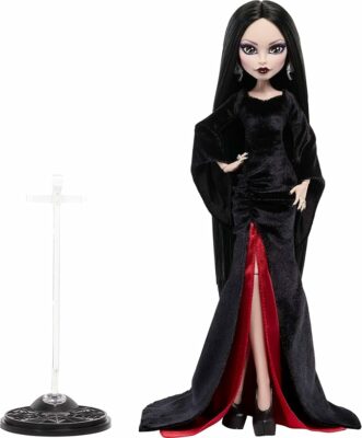 Monster High x Wednesday Doll Morticia Addams Collectible in Black