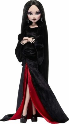 Monster High x Wednesday Doll Morticia Addams Collectible in Black