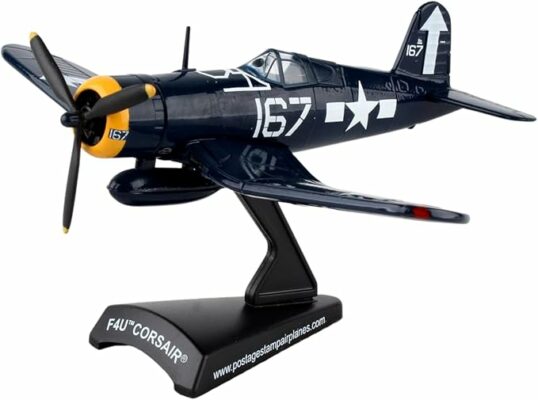 Postage Stamp F4U Corsair Die Cast Model Airplane