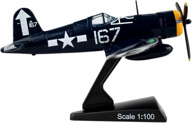Postage Stamp F4U Corsair Die Cast Model Airplane