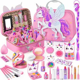 Real Washable Make Up Set with Storage Case for Girls