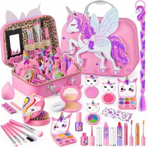 Real Washable Make Up Set with Storage Case for Girls